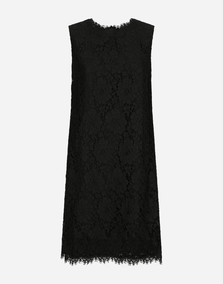 Dolce & Gabbana Short sleeveless lace dress NERO F6H6KTHLM0M