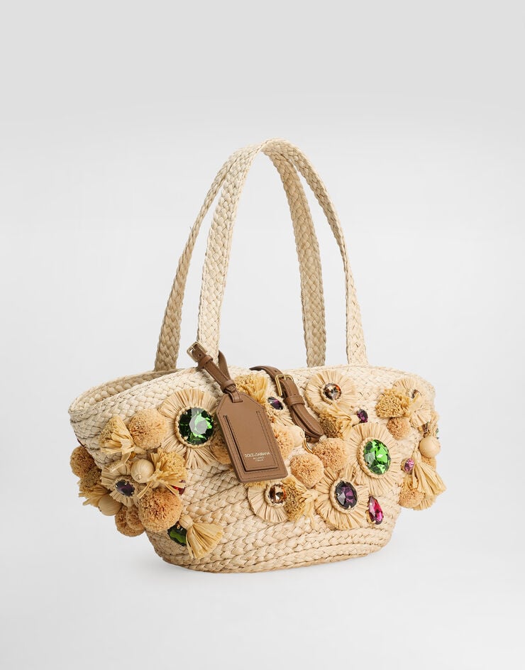 Dolce & Gabbana Sac Sicilien Capri en paille Multicolore BB7819AP298