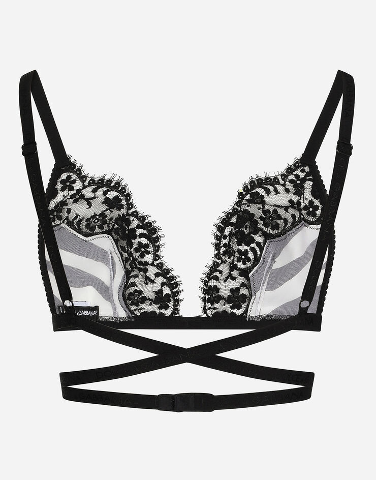 Dolce & Gabbana Zebra-print silk triangle bra Multicolor O1D30TFSA3P