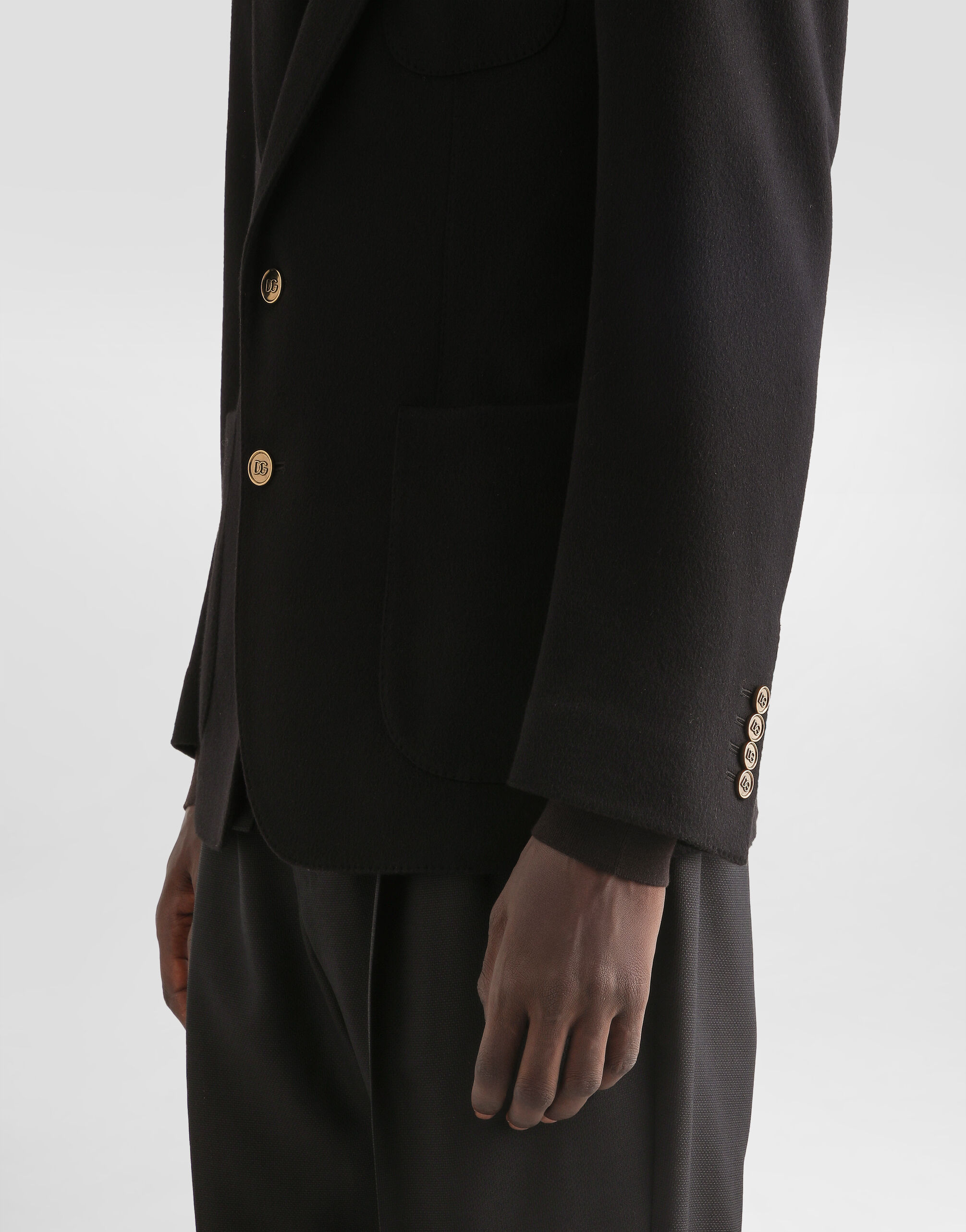 ★カシミヤ100％★ DOLCE&GABBANA イタリア製 テーラード 3XL Blackのメンズ Single-breasted portofino cashmere jacket