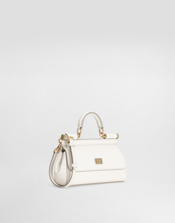 Dolce & Gabbana Henkeltasche Sicily klein Weiss BB7116A1001