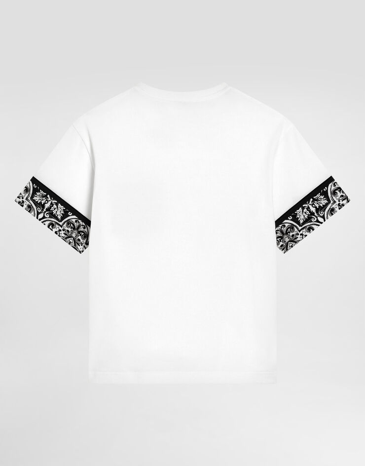Dolce & Gabbana T-shirt en jersey à imprimé majoliques Multicolore L4JTISG7O9G