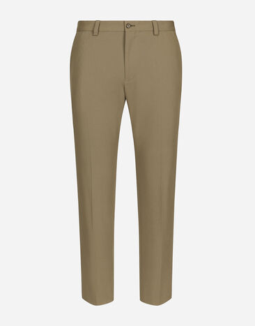 Dolce&Gabbana Stretch cotton and cashmere pants Grey G9AKHTFUFMU