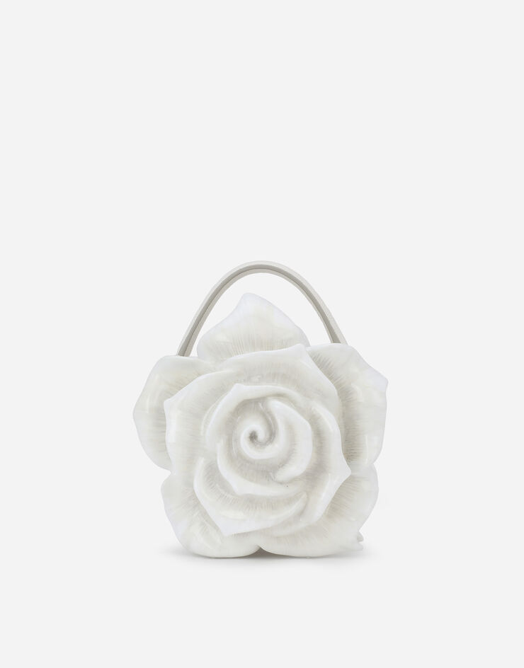 Dolce & Gabbana Resin rose-design Dolce Box bag White BB7246AY988