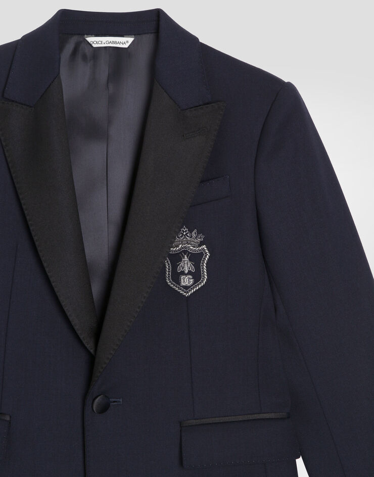 Dolce & Gabbana كارديجان محاك بغرزة الجيرسيه Blue L41J89FUBE7