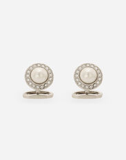 Dolce & Gabbana Cufflinks with rhinestones Silver WNQ4S2W1111