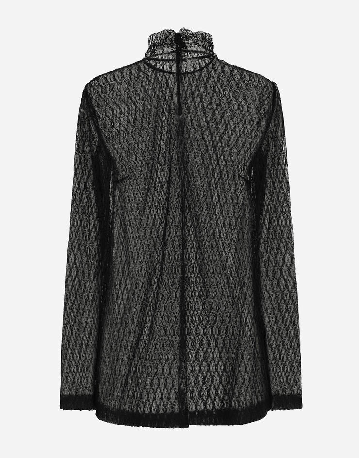 Dolce & Gabbana Blusa de malla Negro F7AI7TILMBD