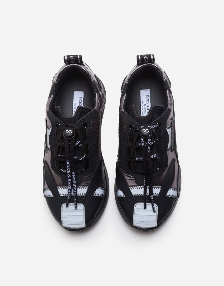 Dolce & Gabbana NS1 sneakers in laminated nylon PLATEADO/NEGRO DA0920AX790