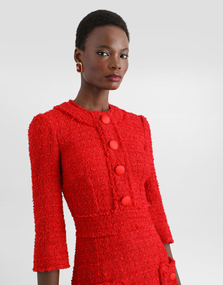 Dolce & Gabbana Short dress in rachel tweed Dolce & Gabbana Short dress in rachel tweed Red F622ATHJMRM