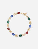 DOLCE & GABBANA Necklace with DG logo and multi-colored crystals