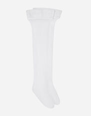 Dolce & Gabbana Hold-up stockings with branded elastic White BE1336AZ831