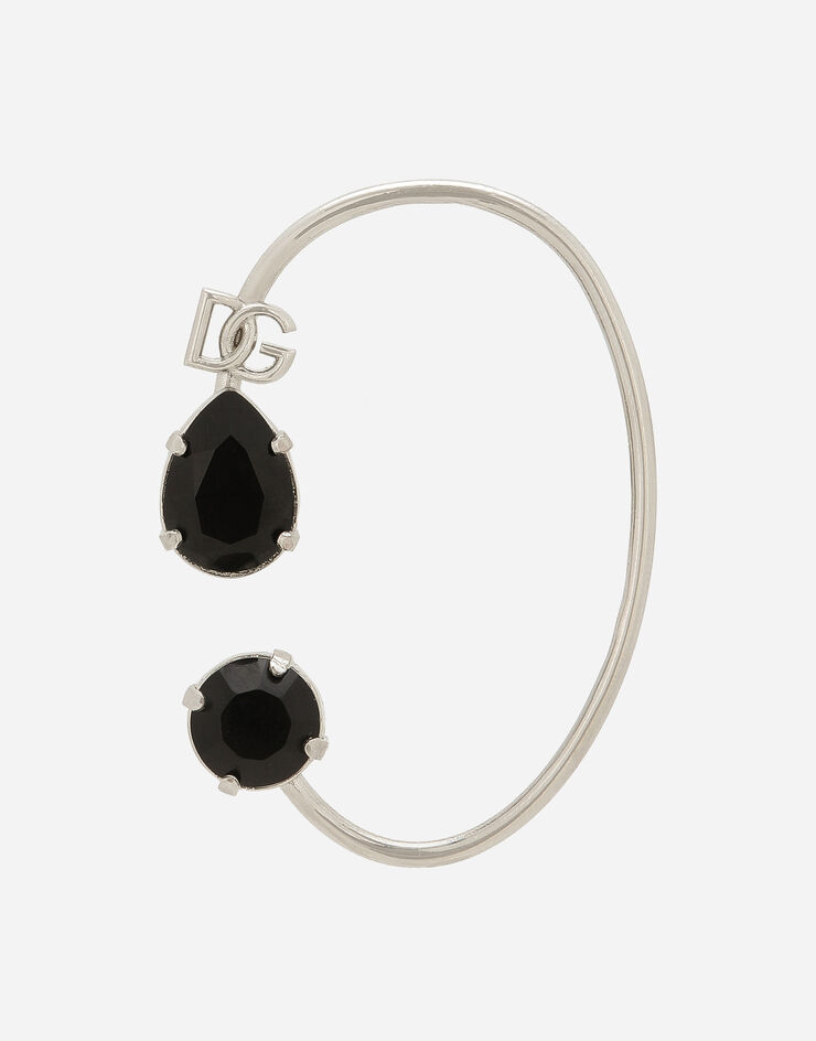 Dolce&Gabbana Single ear cuff with rhinestones and DG logo Multicolore WEP7S4W1111