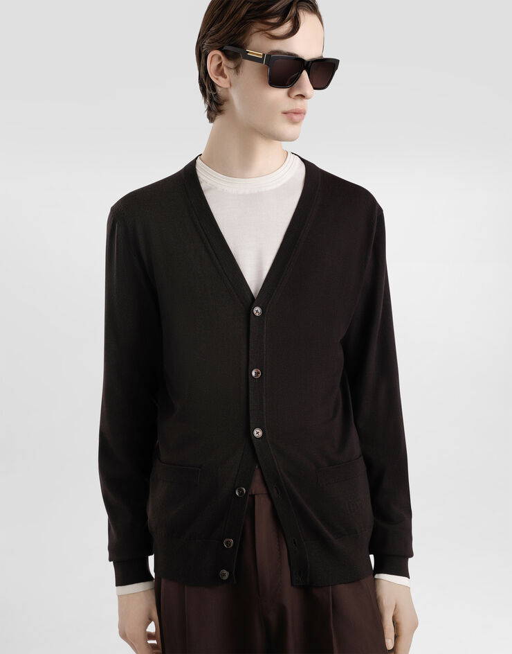 Dolce & Gabbana Wool cardigan Brown GXV01TJDVBV