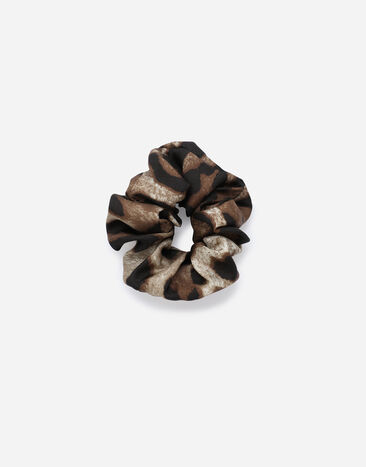 Dolce & Gabbana Leopard-print viscose scrunchie Animal Print LBJA31G7JN4