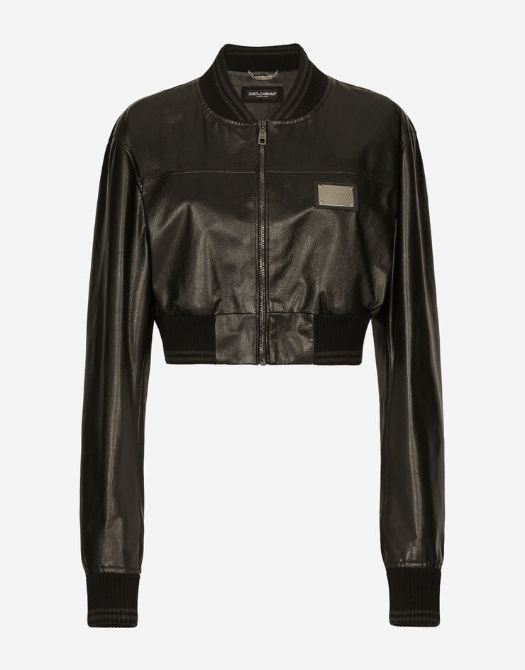 Dolce&Gabbana Short nappa leather bomber jacket with Dolce&Gabbana tag Black F9R14LGDBVO