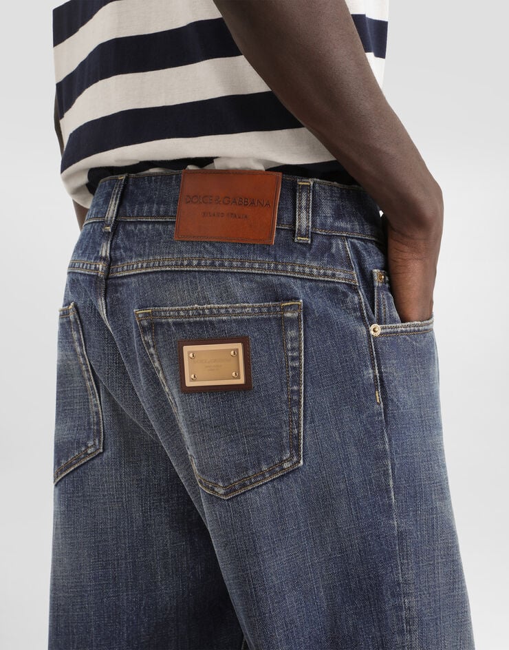 Dolce & Gabbana بنطال من دنيم Multicolor GP22ZDG8PO6