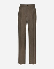 Dolce & Gabbana Pinstripe flannel straight-leg pants Multicolor GWZ5HTIS1QJ