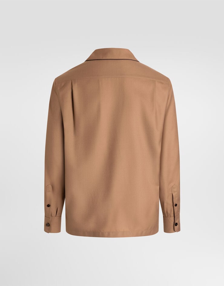 Dolce & Gabbana Hawaii wool twill shirt Dolce & Gabbana Hawaii wool twill shirt Brown G5IF1ZFU3SW