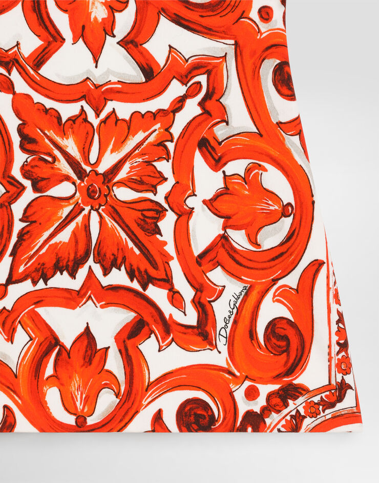 Dolce & Gabbana Majolica-print dress in interlock Multicolor L2JDZ2G7P4I