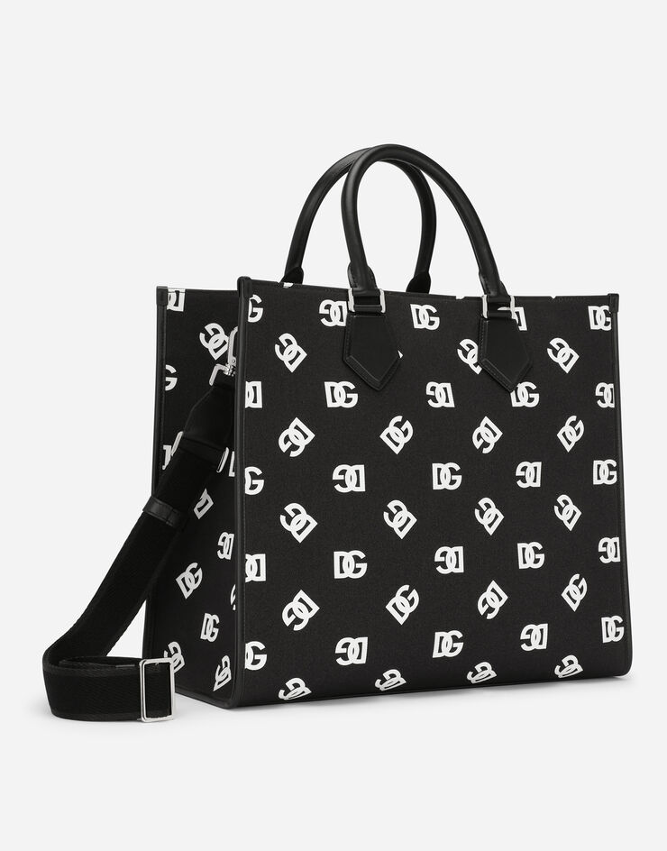 Dolce & Gabbana Большая сумка-шоппер из холщовой ткани со сплошным узором DG разноцветный BM1796AH343