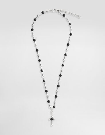 Dolce & Gabbana Cross and spheres necklace Silver WNR5M3W1111