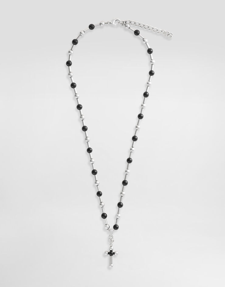 Dolce & Gabbana Cross and spheres necklace Silver WNR5M3W1111