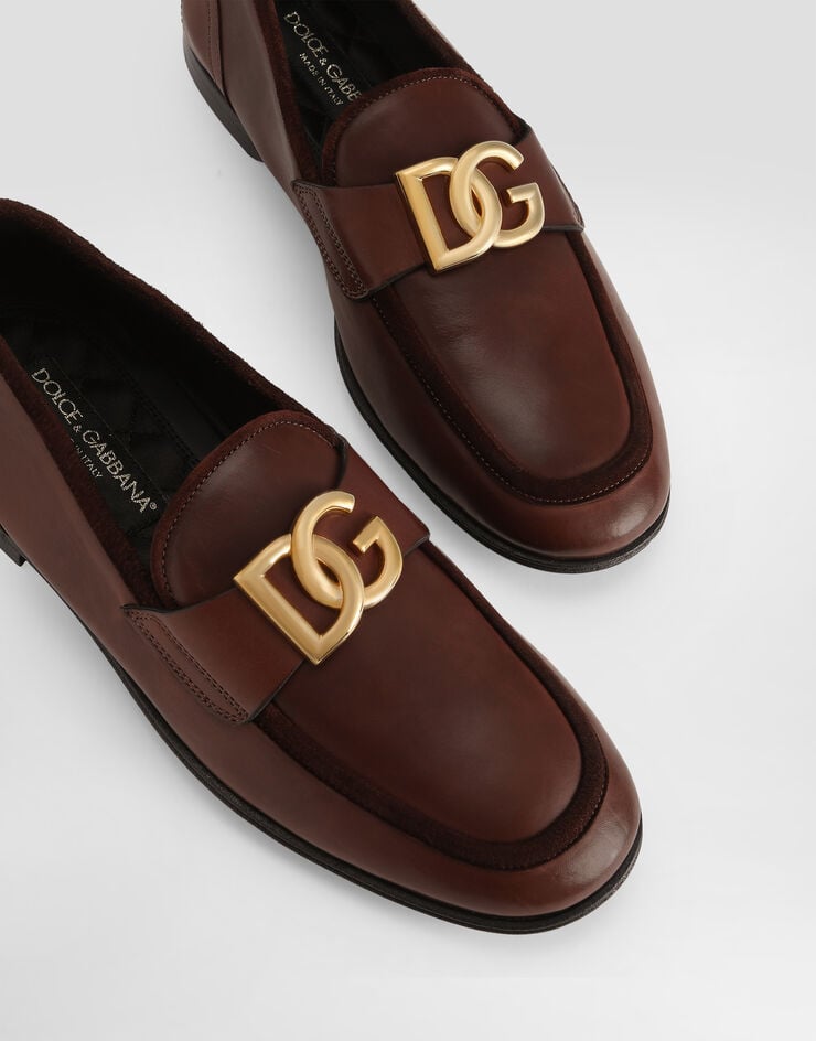 Dolce & Gabbana Calfskin slippers Brown A50462AQ993