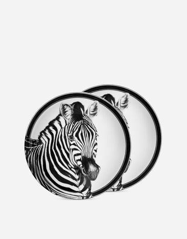 Dolce & Gabbana Set 2 Porcelain Soup Plates Multicolor TC0S05TCA88