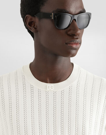 Dolce & Gabbana Fine-gauge cotton knit pullover Dolce & Gabbana Fine-gauge cotton knit pullover White GXX03ZJBCJV
