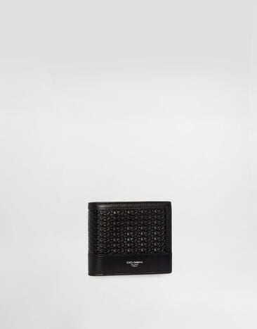 Dolce & Gabbana Woven plongé calfskin wallet Black BP1321AN419