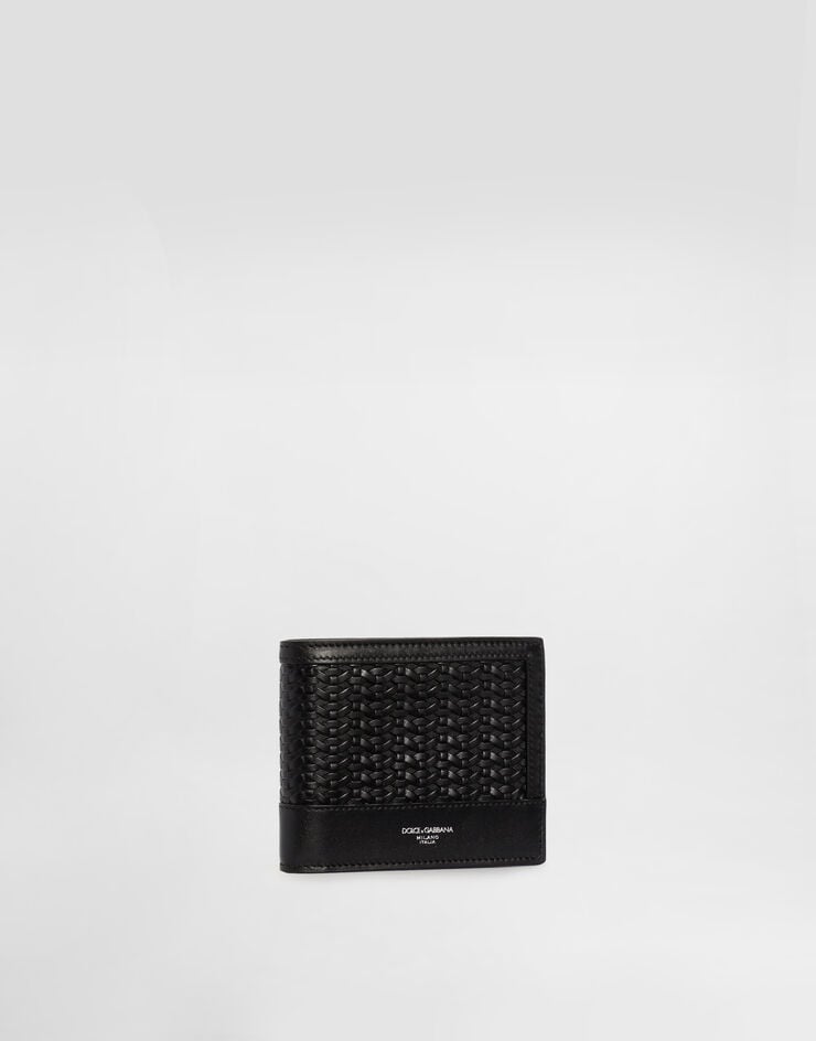 Dolce & Gabbana Woven plongé calfskin wallet Black BP1321AN419