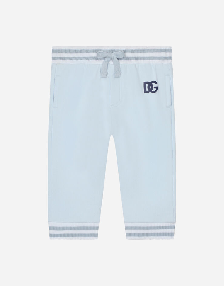 Dolce & Gabbana Cotton jersey jogging pants with DG logo print Grey L1JPGRG7G3W