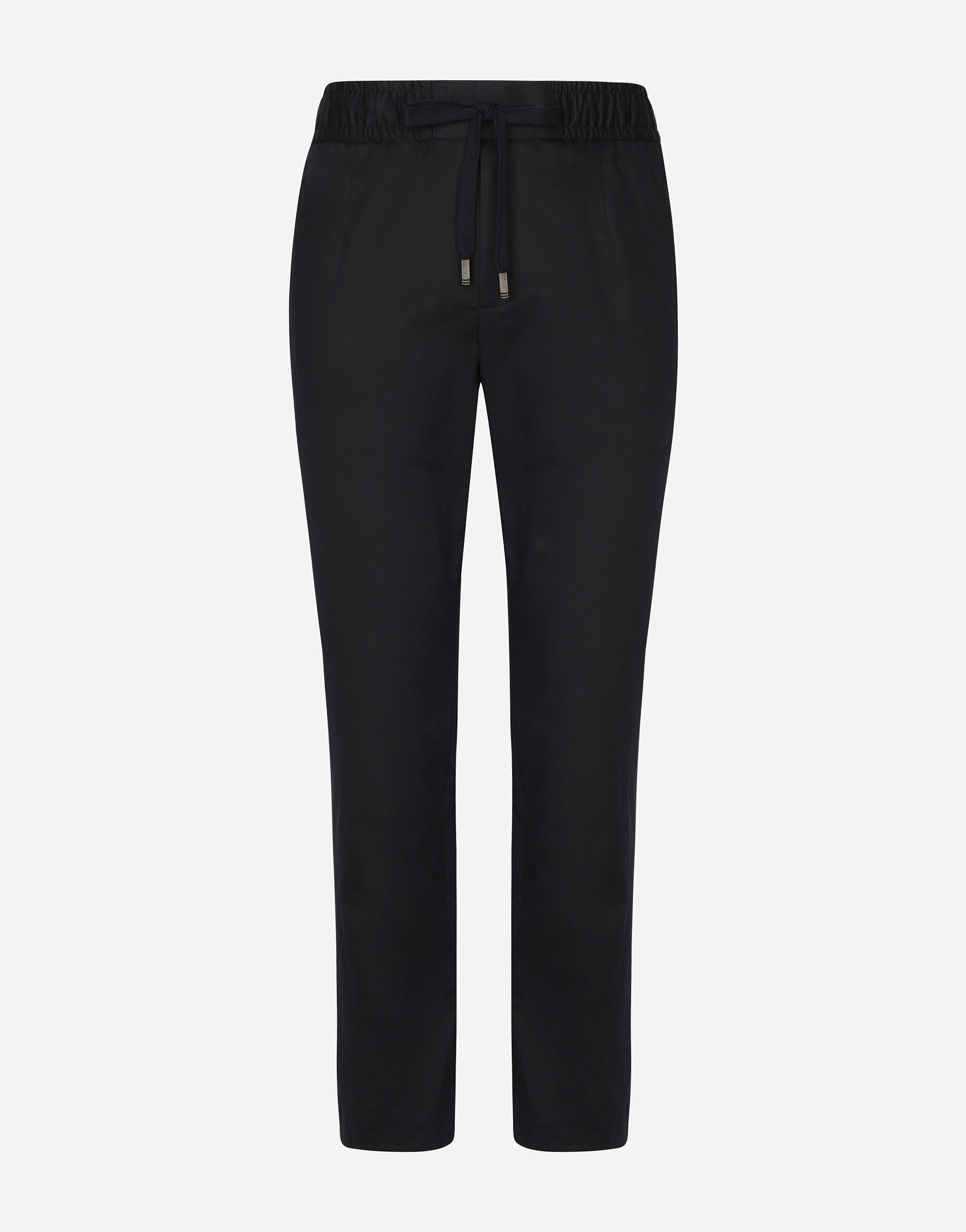 Dolce&Gabbana Pantalon de jogging en coton stretch avec plaquette Bleu G9ZY5LHULR0