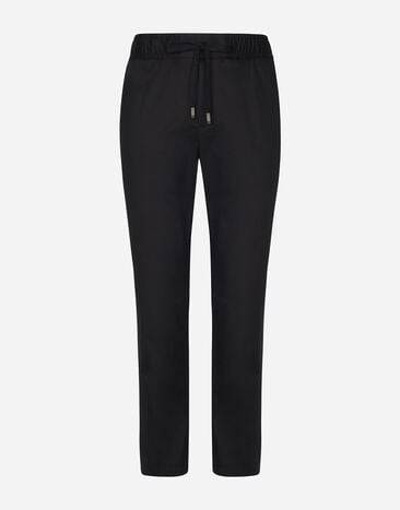 Dolce & Gabbana Stretch cotton jogging pants with tag Blue GVC4HTFUFMJ