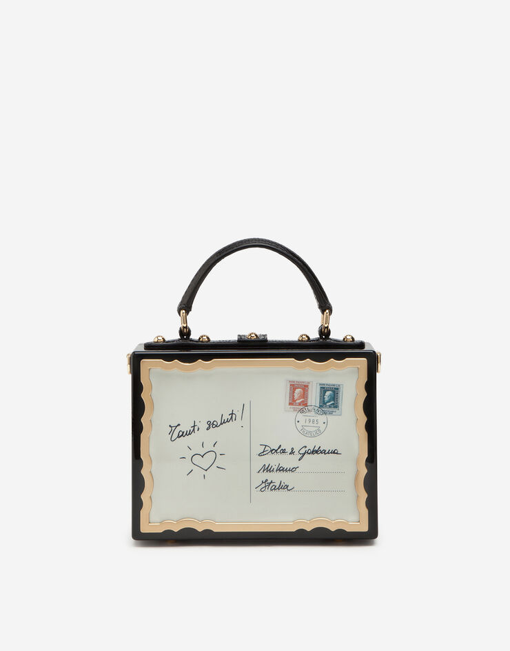 Dolce & Gabbana Tasche Dolce Box aus lackiertem holz postkarte MEHRFARBIG BB5970AM052