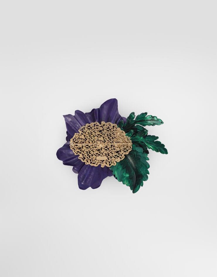 Dolce & Gabbana Flower watch brooch Purple WPS7F4W1111