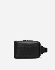 Dolce&Gabbana Calfskin belt bag with raised logo Black BM2278AP549