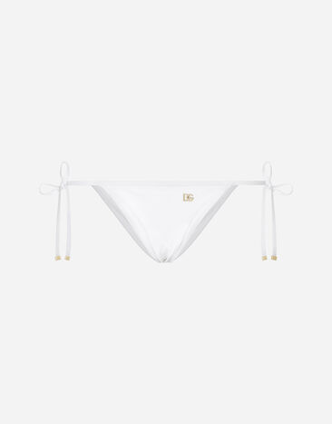 Dolce & Gabbana Slip de bikini con cordones Imprima O9A13JONO19