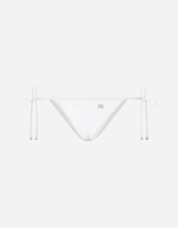 Dolce & Gabbana Bikinislip mit Bändchen Drucken O9B40JFSG1S