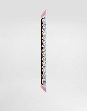 Dolce & Gabbana Perfume-print silk twill bandeau 6x100 Multicolor FS215AGDDLQ
