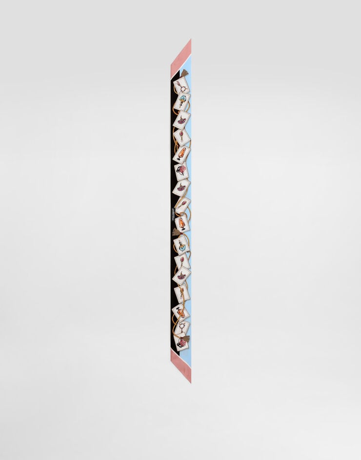 Dolce & Gabbana Perfume-print silk twill bandeau 6x100 Multicolor FS215AGDDLQ