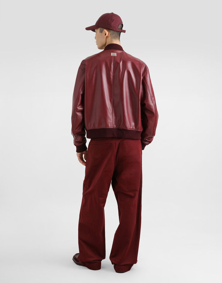 Dolce & Gabbana 山羊皮飞行夹克 枣红 G9BILLHULFY