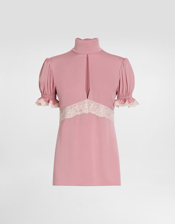 Dolce & Gabbana Charmeuse stretch top Pink F7BK4TFUABF