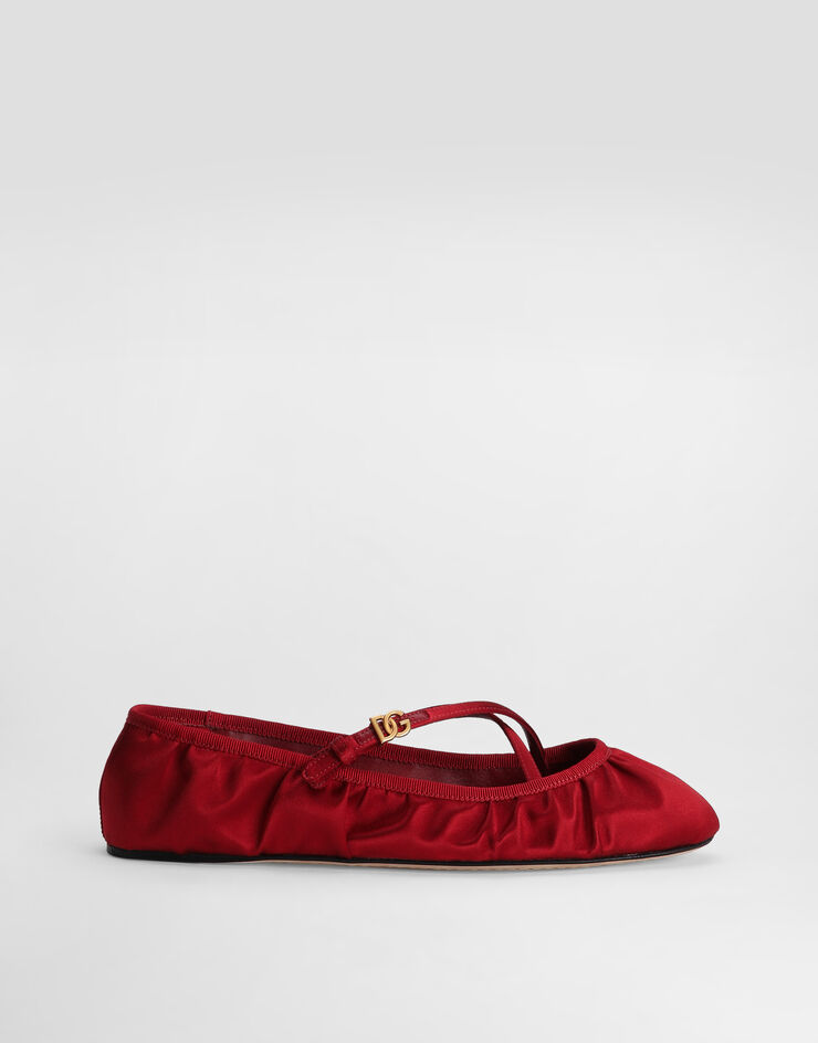 Dolce & Gabbana 缎布芭蕾平底鞋 红 CB0258AD160
