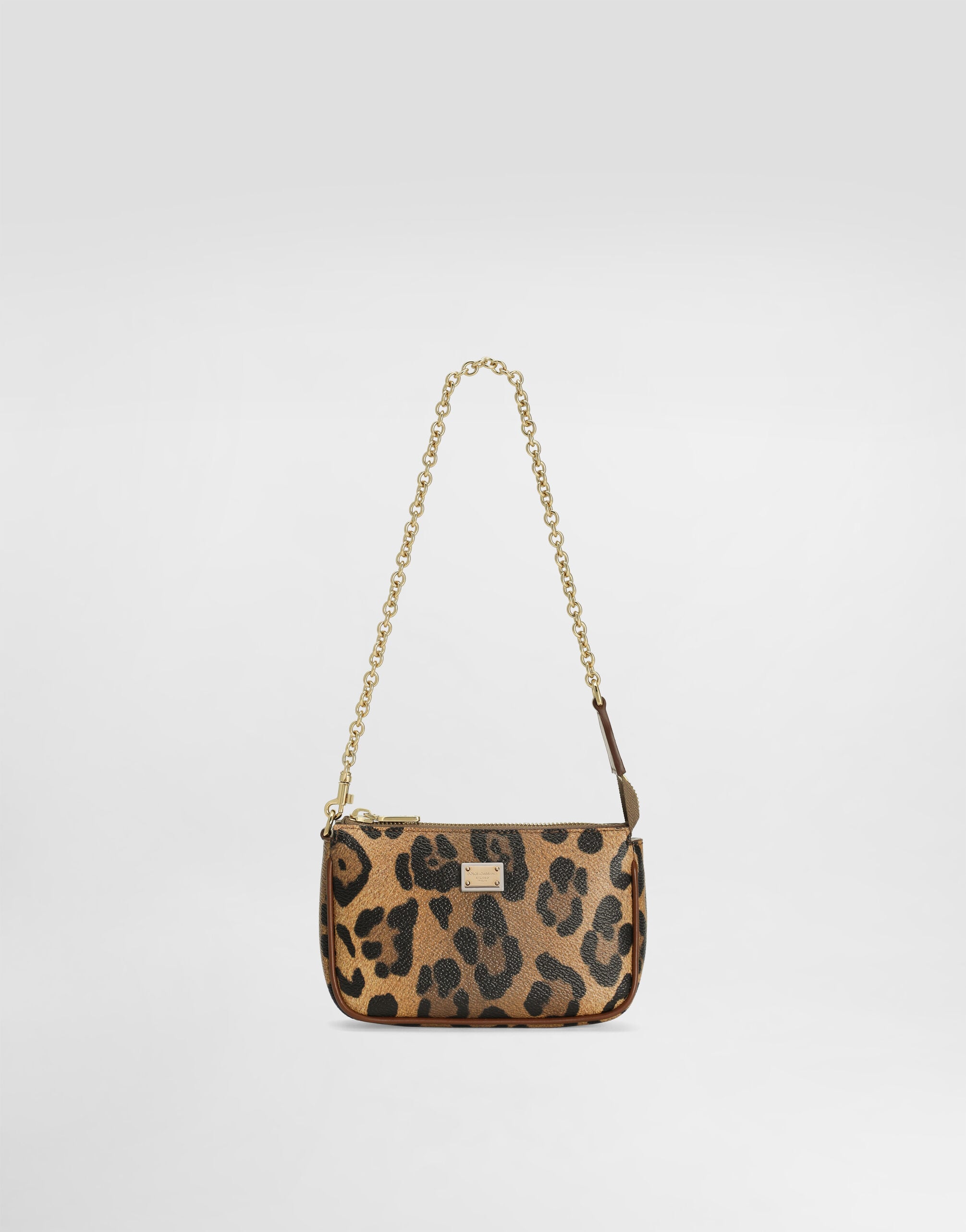 DG candy leo-print calfskin crossbody bag in Print for Girls