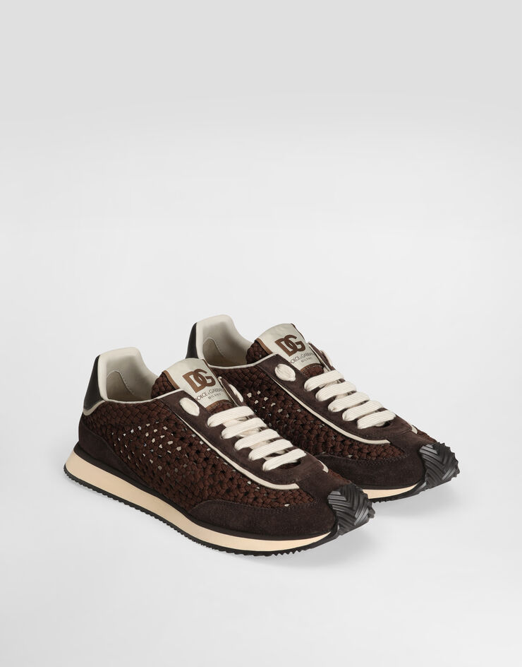 Dolce & Gabbana Mixed-material DG Cushion sneakers Brown CS2298A6D45