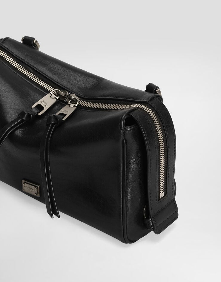 Dolce & Gabbana Vittoria tempesta calfskin shoulder bag Dolce & Gabbana Vittoria tempesta calfskin shoulder bag Black BM2049AU994
