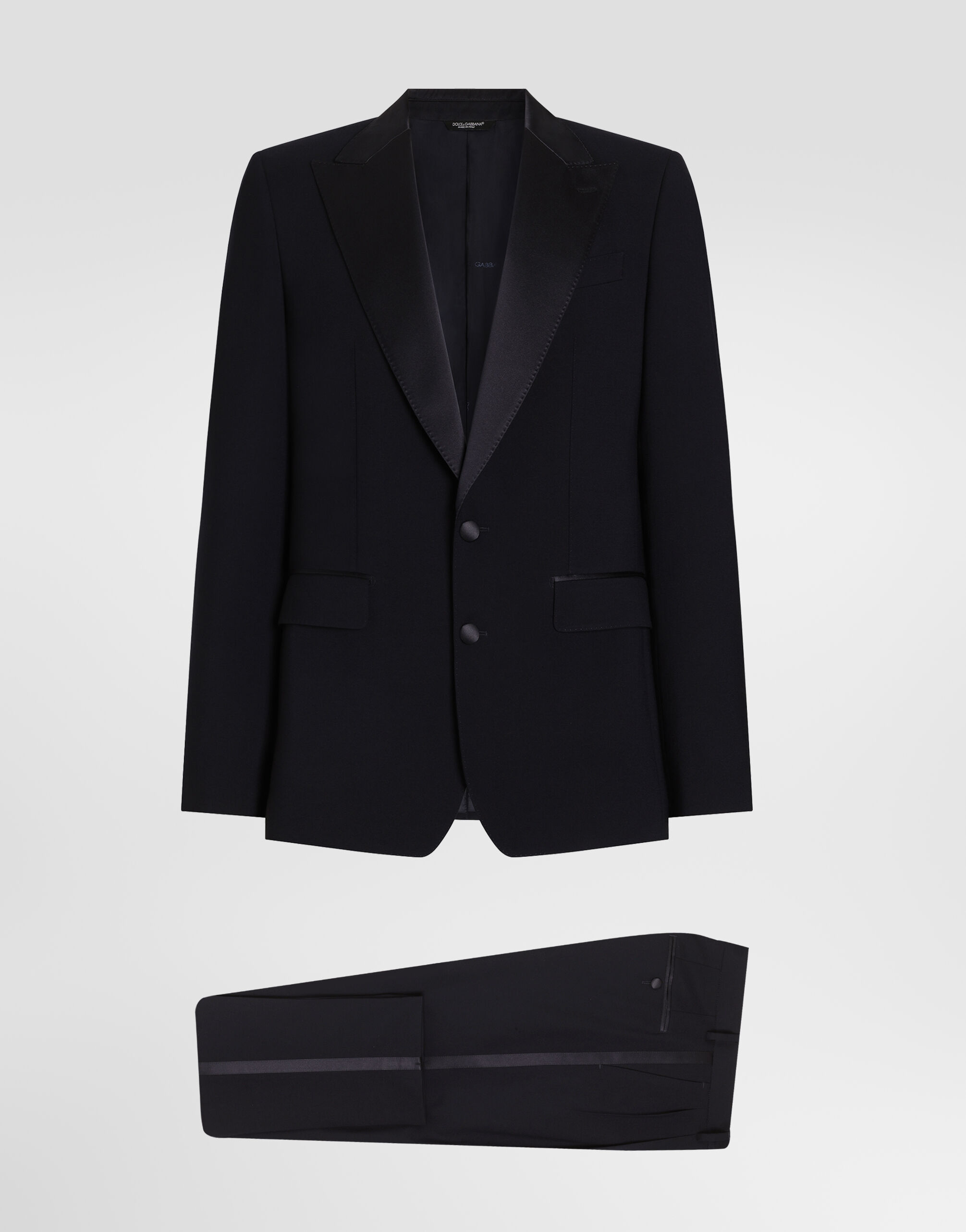Single-breasted wool tuxedo sicilia light suit