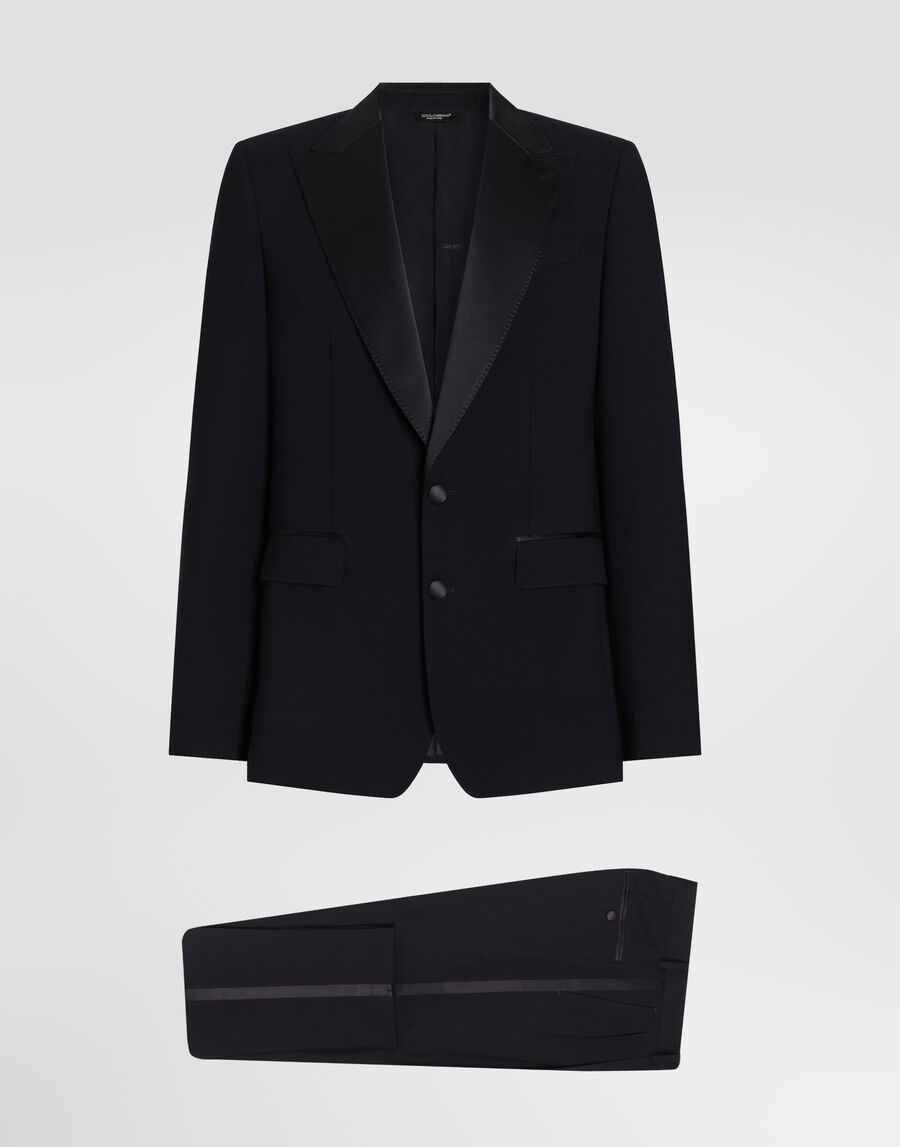 Single-breasted wool tuxedo sicilia light suit