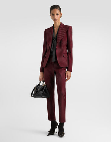 Dolce & Gabbana Turlington single-breasted pinstripe wool jacket Multicolor F2JBFTFRBC0